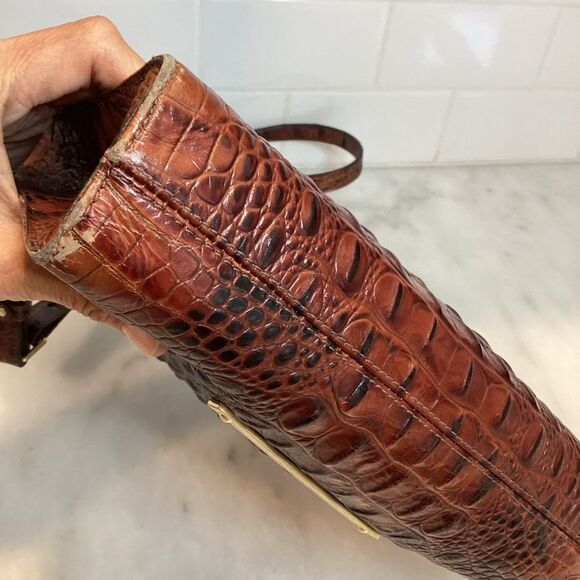 Brahmin Remy Pecan Croc Embossed Crossbody Bag - Picture 6 of 13